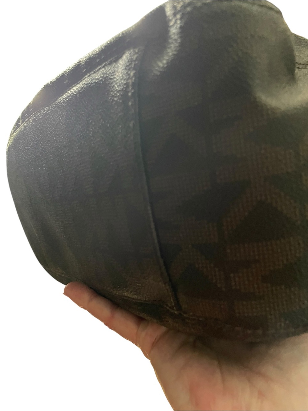 Michael Kors Fulton Large Chain Shoulder Tote Monogram Signature Brown Black - Picture 5 of 10